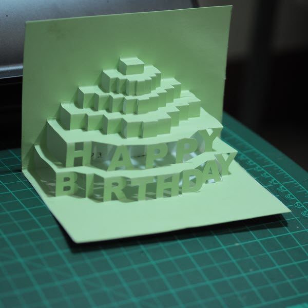 3D Birthday Cake Popup Card