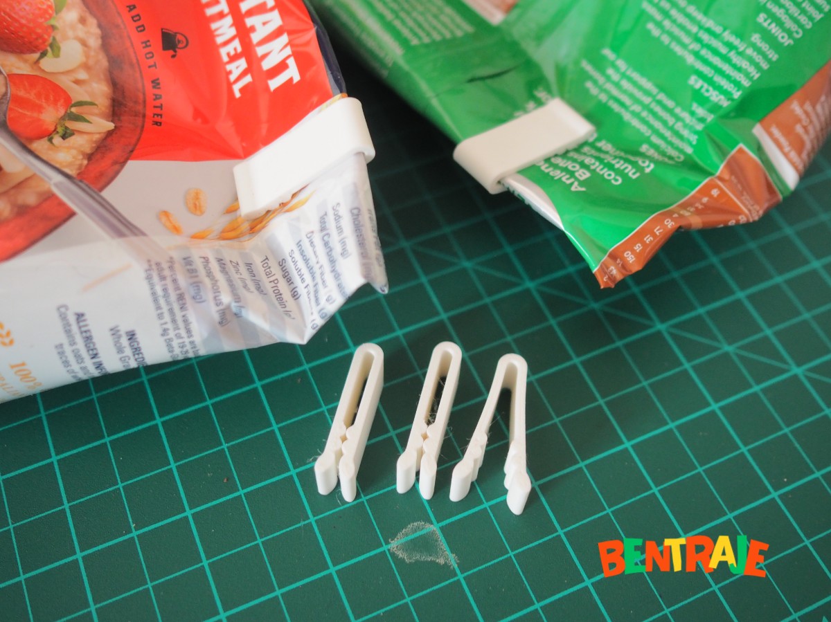 3D printed PLA bag clips